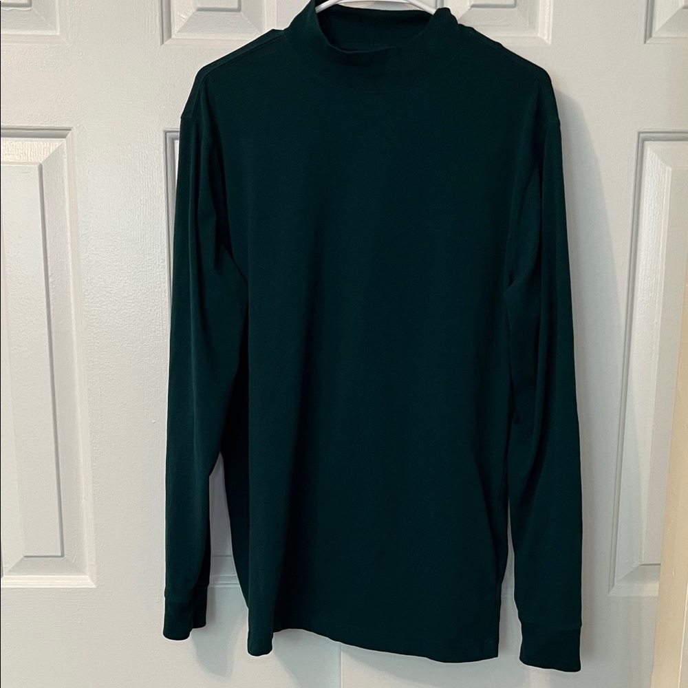 Saddlebred Flex Carbon Green High Neck Long Sleeve Men’s‎ Shirt Size M
